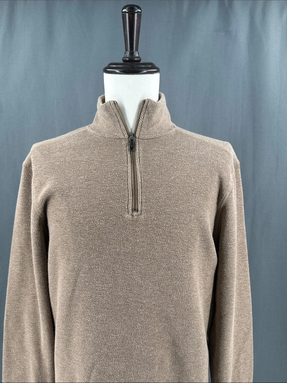 Banana Republic Men's Half-Zip Sweater - Taupe Brown